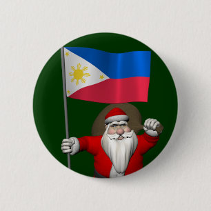Bóton Redondo 5.08cm Papai Noel, Alferes Das Filipinas