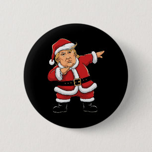 Bóton Redondo 5.08cm Papai Noel Dabbing Trump Luzes de Natal Meninas Me