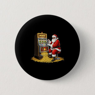 Bóton Redondo 5.08cm Papai Noel de Máquina Caça-Níqueis Engraçado Gráfi