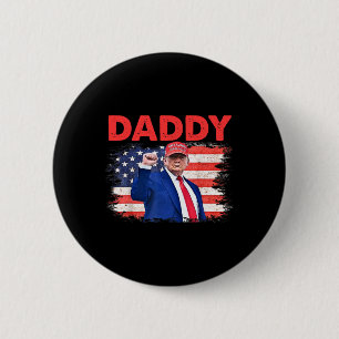 Bóton Redondo 5.08cm Papai Trump 2025 Presidente 1 