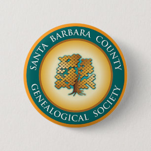 Bóton Redondo 5.08cm Papais noeis Bárbara Genealogia Society Button / P
