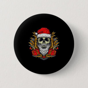 Bóton Redondo 5.08cm Papais noeis com capa de natal crânio Pajama Legal