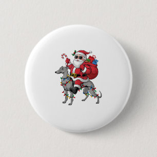 Bóton Redondo 5.08cm Papais noeis De Iluminação Xmas Que Andam Em Cão D