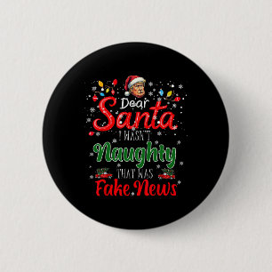 Bóton Redondo 5.08cm Papais noeis de Natal Notícias falsas Engraçadas X