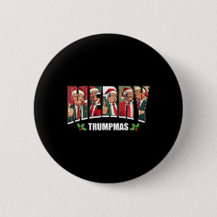 Bóton Redondo 5.08cm Papais noeis de Trumpmas de feliz espetam pijamas