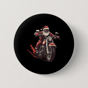 Bóton Redondo 5.08cm Papais noeis Dirigindo Um Pica De Motocicleta X