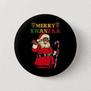 Bóton Redondo 5.08cm Papais noeis engraçados Feliz Kwanzaa Feriado Afro