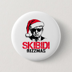 Bóton Redondo 5.08cm Papais noeis Engraçados Trump Skibidi Rizzmas Esta