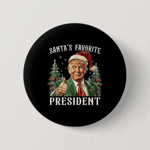 Bóton Redondo 5.08cm Papais noeis Favoritos Presidente Engraçado Trump