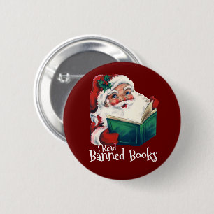 Bóton Redondo 5.08cm Papais noeis Lê Livros Banidos