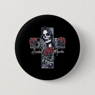 Bóton Redondo 5.08cm Papais noeis Muerte Cross