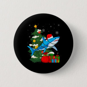Bóton Redondo 5.08cm Papais noeis Nozes de Natal Sharkmas Árvore Xmas B