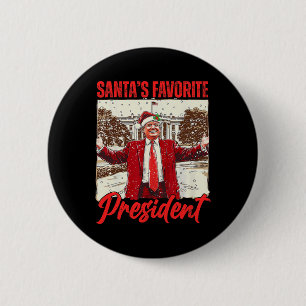 Bóton Redondo 5.08cm Papais noeis Presidente Favorito Trump 2024 Fu Nat