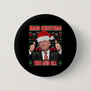 Bóton Redondo 5.08cm Papais noeis Tremem o Natal Humor Engraçado Trump