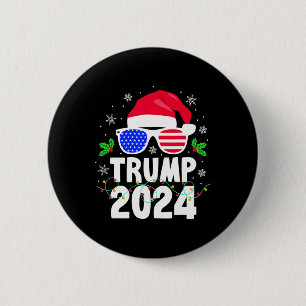 Bóton Redondo 5.08cm Papais noeis Trump 2024 Usa Fazem Excelente De Nat