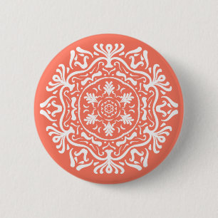 Bóton Redondo 5.08cm Papaya Mandala