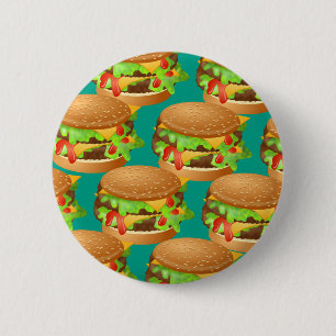 Bóton Redondo 5.08cm Papel de parede do hamburguer