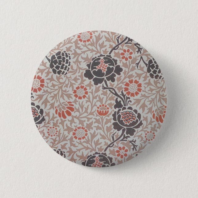 Bóton Redondo 5.08cm Papel de parede Grafton de William Morris  (Frente)