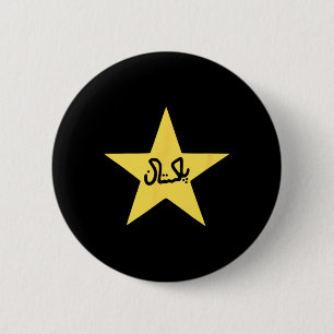 Bóton Redondo 5.08cm Paquistão Bandeira Paquistanesa Estrela Críquete H