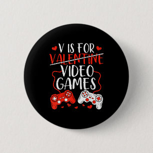 Bóton Redondo 5.08cm Para Design de Gamer de Dia dos Namorados de Jogos