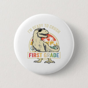 Bóton Redondo 5.08cm Para Esmagar O Primeiro Dia De rua Da Escola Dinos