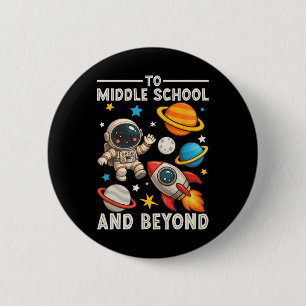 Bóton Redondo 5.08cm Para o Ensino Médio e Além Astronauta Divertido de