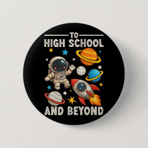 Bóton Redondo 5.08cm Para o Ensino Médio e Além Astronauta Divertido De