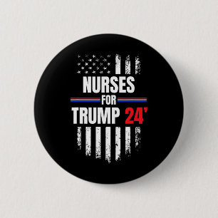 Bóton Redondo 5.08cm Para Trump 2024 American Flag