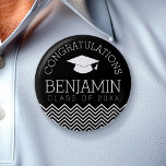 Bóton Redondo 5.08cm Parabéns A graduação do Formando PODE EDITAR COR<br><div class="desc">Adicione 2020,  2021 ou qualquer ano a esta design. Isto pode ser usado para qualquer formando ou reunião - segundo grau,  faculdade,  escola de formando,  enfermagem,  escola de medicina ou mesmo escola de comércio.</div>
