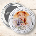 Bóton Redondo 5.08cm Parabéns Formando Foto Elegante Simples Moderna<br><div class="desc">Este design simples e clássico é composto por tipografia serif e adiciona uma foto personalizada.</div>