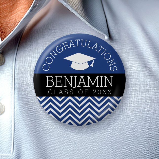 Bóton Redondo 5.08cm Parabéns Graduado Graduação PODE EDITAR COR (Custom Button)