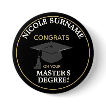 Parabéns Graduado! Grau de Mestre personalizado