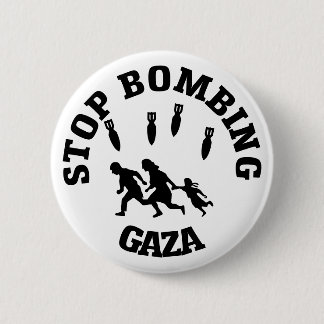 Bóton Redondo 5.08cm Pare de bombardear Gaza