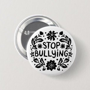 Bóton Redondo 5.08cm Pare de intimidar contra o bullying