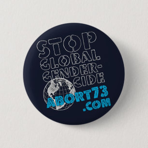 Bóton Redondo 5.08cm Pare Gendercide global/Abort73.com