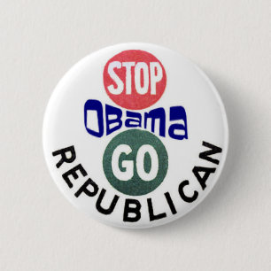 Bóton Redondo 5.08cm Pare o botão de Obama 2012