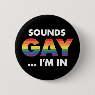 Bóton Redondo 5.08cm Parece Gay Estou Arco-Íris Orgulho LGBTQ