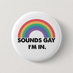 Bóton Redondo 5.08cm Parece Gay Estou No Mês do Orgulho Gay Rainbow