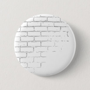Bóton Redondo 5.08cm Parede de tijolo branca de DIY para escrever