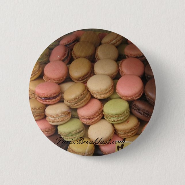 Bóton Redondo 5.08cm Paris MACARONS (Frente)