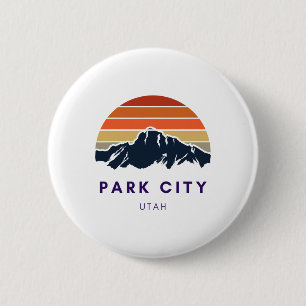 Bóton Redondo 5.08cm Park City Utah Skiing Snowboard Hikers Utah Gif