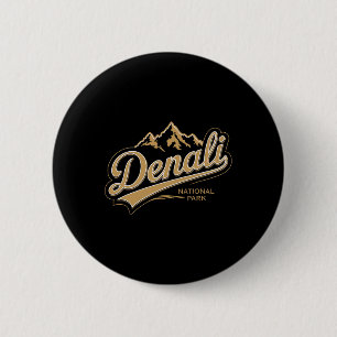 Bóton Redondo 5.08cm Parque Nacional Denali Alasca Lembrança Acampament