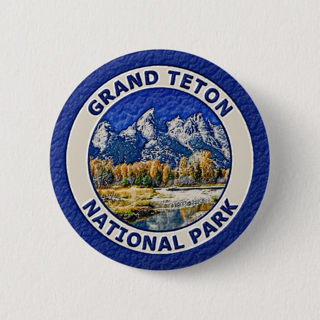 Bóton Redondo 5.08cm Parque nacional grande de Teton (Frente)