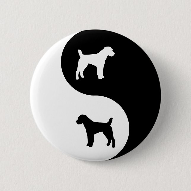 Bóton Redondo 5.08cm Parson Jack Russell Yin Yang (Frente)