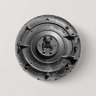 Bóton Redondo 5.08cm Parte dianteira do trator do vapor do vintage
