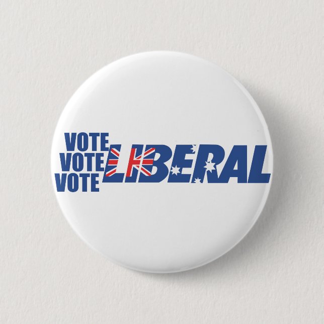Bóton Redondo 5.08cm Partido liberal de Austrália (Frente)