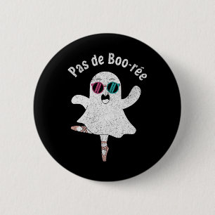 Bóton Redondo 5.08cm Pas De Boo-rée Cute Ballerina Ghost Funny Balé