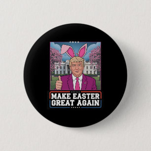Bóton Redondo 5.08cm Páscoa Orelhas Trump Fazer Excelente Páscoa Novame