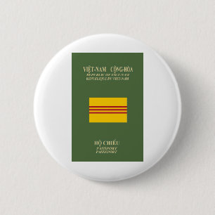 Bóton Redondo 5.08cm Passaporte vietnamiano - bandeira de Vietnam sul