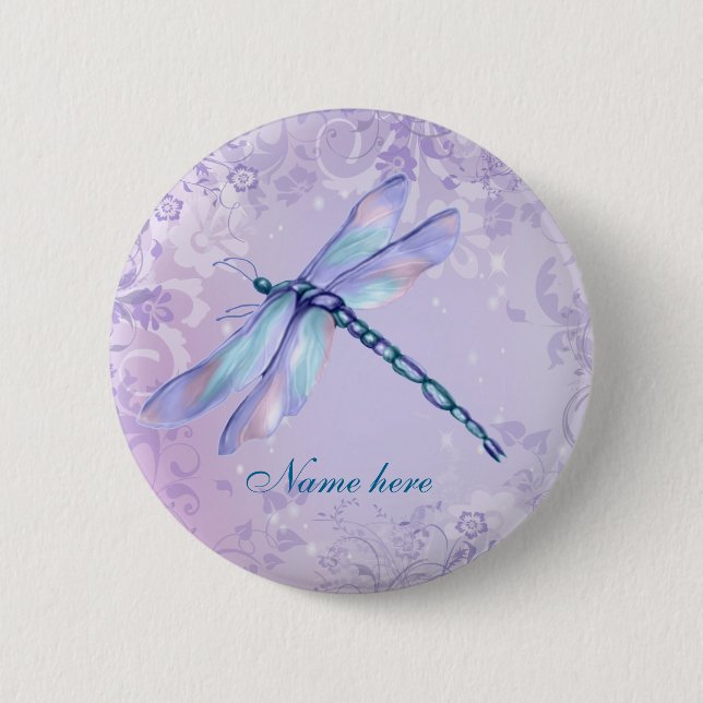 Bóton Redondo 5.08cm Pastel Dragonfly- - Personalizar (Frente)